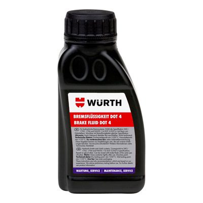נוזל בלמים DOT 4 למערכת בלמים הידראולית WURTH – תמונה 2